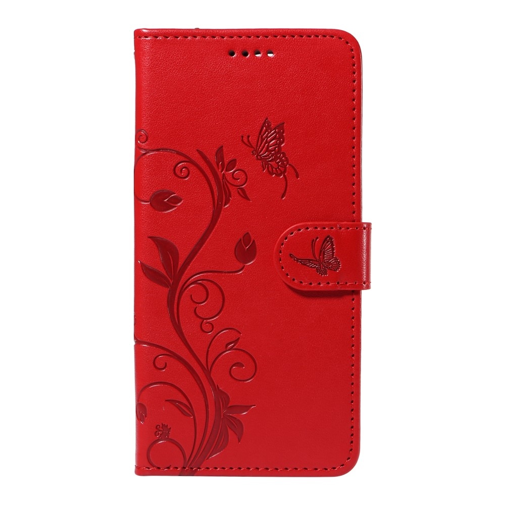 Flowers knížkové pouzdro na Xiaomi Redmi Note 13 Pro 4G/Poco M6 Pro - červené