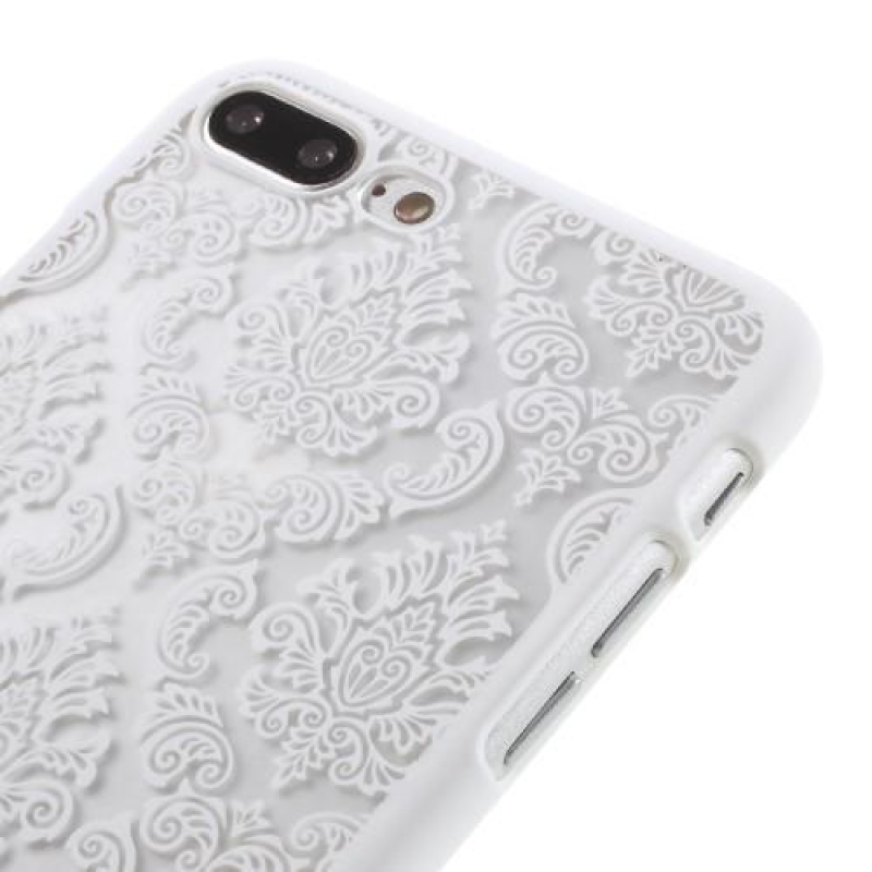 Lace plastový obal na iPhone 7 Plus a iPhone 8 Plus - bílý