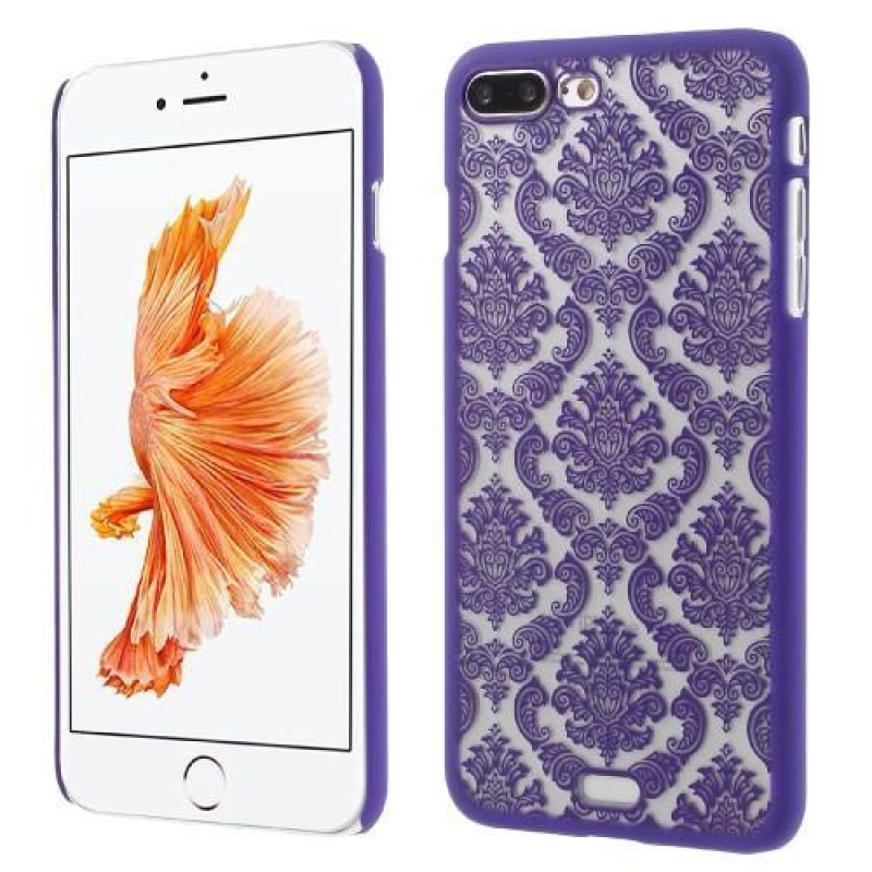 Lace plastový obal na iPhone 7 Plus a iPhone 8 Plus - fialový