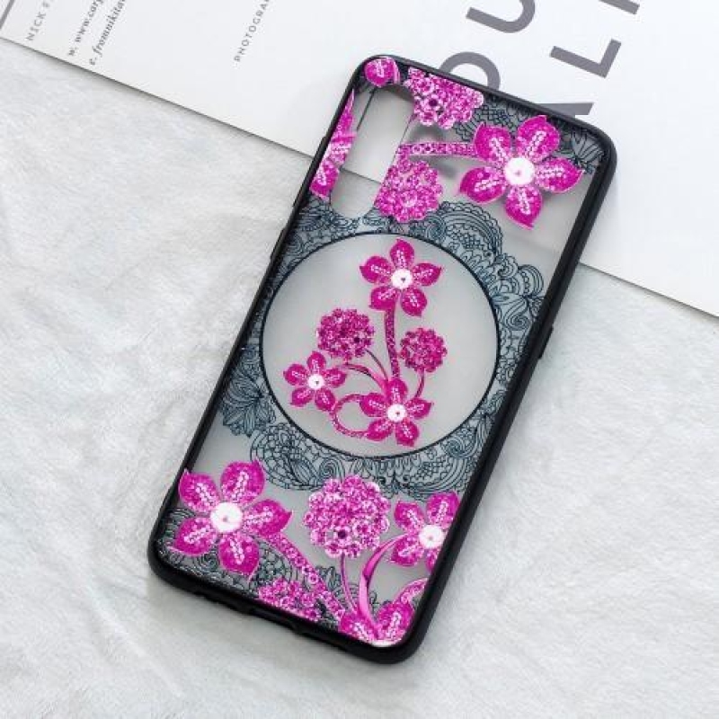 Lace silikonový obal pro Xiaomi Mi 9 - růžová květina
