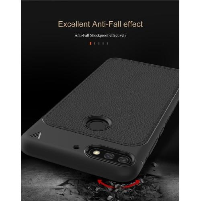 LEN gelový obal s texturou na Huawei Y7 Prime (2018) a Honor 7C - černý