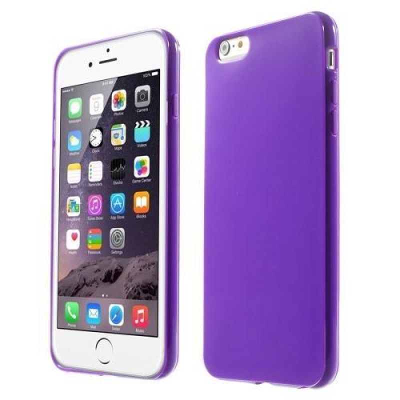 Lesklý gelový obal na iPhone 6s Plus a 6 Plus - fialový