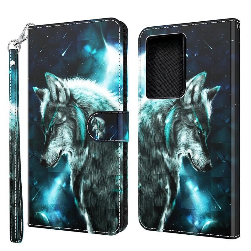 Light peněženkové pouzdro pro mobil Samsung Galaxy S21 Ultra 5G - vlk