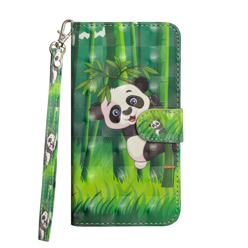 Light PU kožené peněženkové pouzdro na mobil Samsung Galaxy A20s - panda