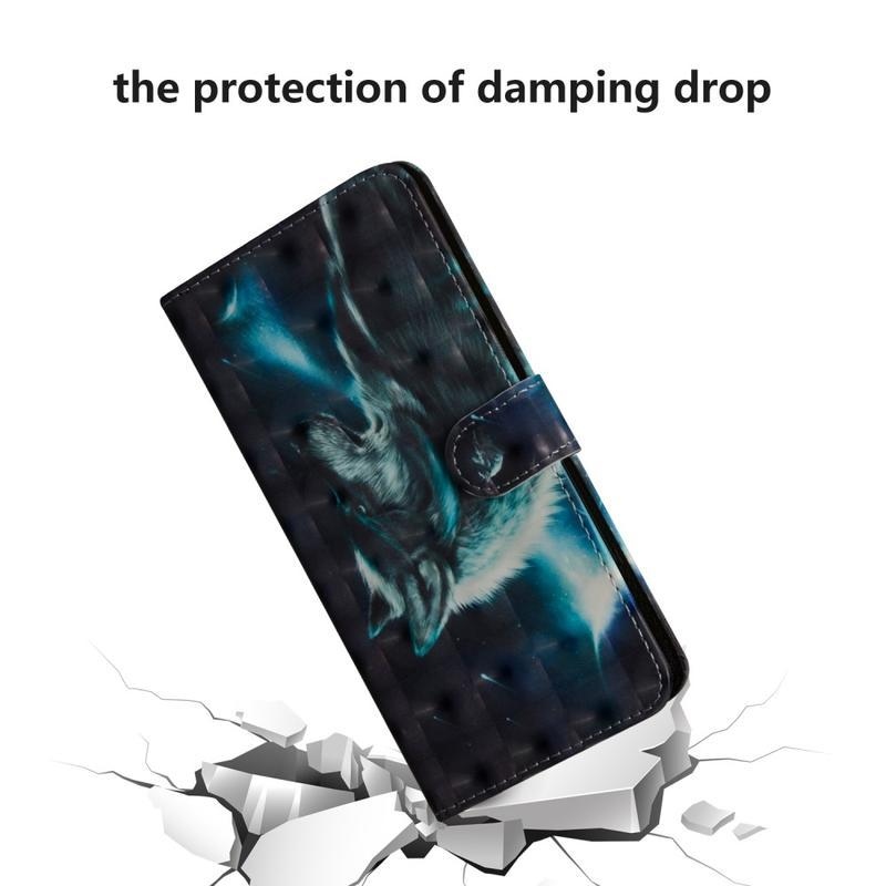 Light PU kožené peněženkové pouzdro na mobil Samsung Galaxy A20s - vlk