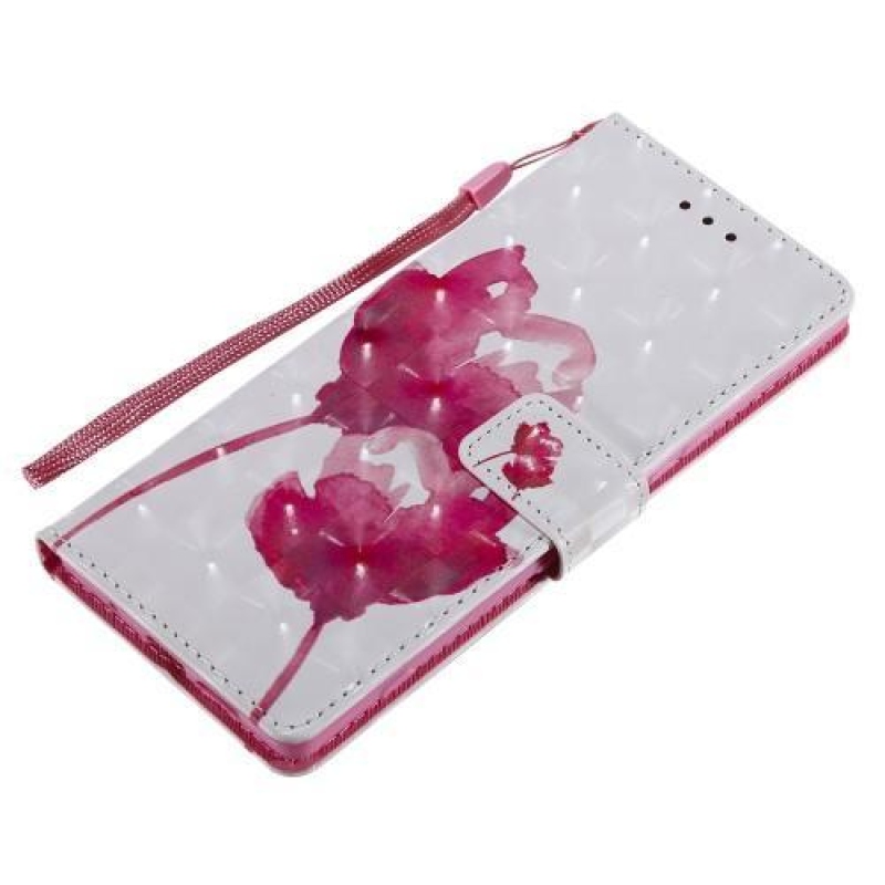 Light PU kožené peněženkové pouzdro na mobil Sony Xperia 1 - živé květy