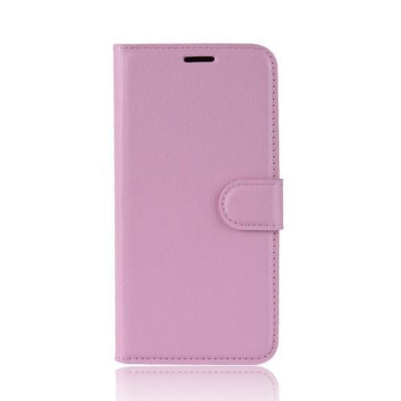 Litch PU kožené peněženkové pouzdro na mobil Honor 10 Lite a Huawei P Smart (2019) - růžové