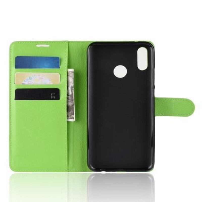 Litch PU kožené peněženkové pouzdro na mobil Honor 10 Lite a Huawei P Smart (2019) - zelené