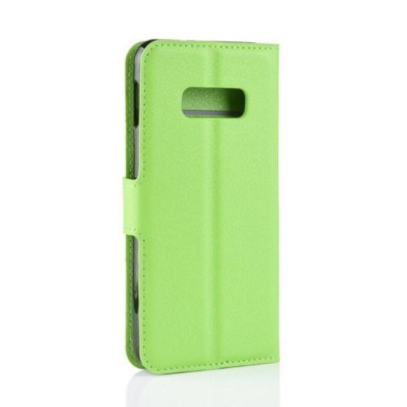 Litch PU kožené peněženkové pouzdro na Samsung Galaxy S10e - zelené