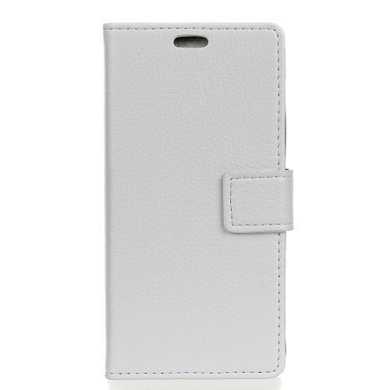 Litch PU kožené peněženkové pouzdro na Xiaomi Redmi Note 6 Pro - bílé
