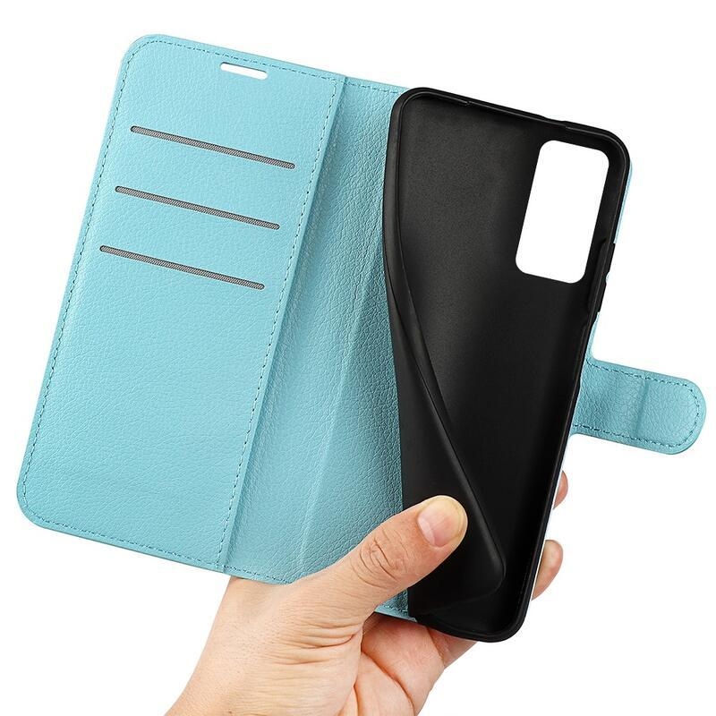 Litch PU kožené peněženkové pouzdro pro mobil Xiaomi 12 Pro - modré