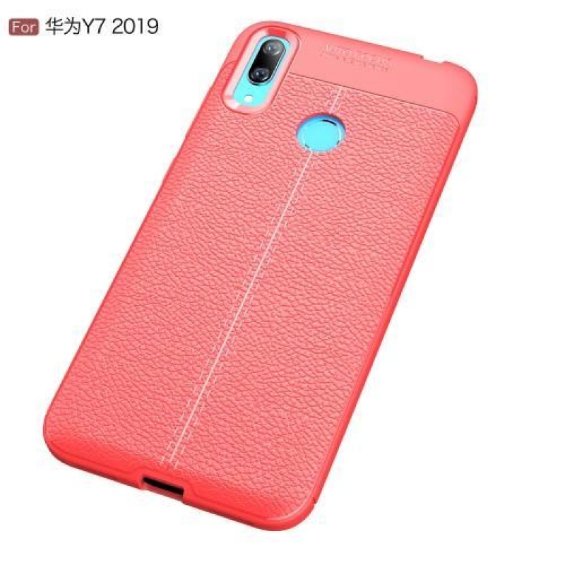 Litchi gelový obal na mobil Huawei Y7 (2019) - červený