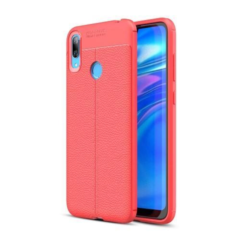 Litchi gelový obal na mobil Huawei Y7 (2019) - červený