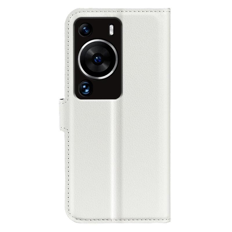 Litchi knížkové pouzdro na Huawei P60 Pro - bílé