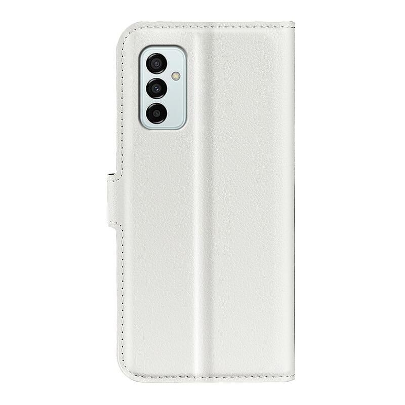 Litchi knížkové pouzdro na Samsung Galaxy M23 5G - bílé