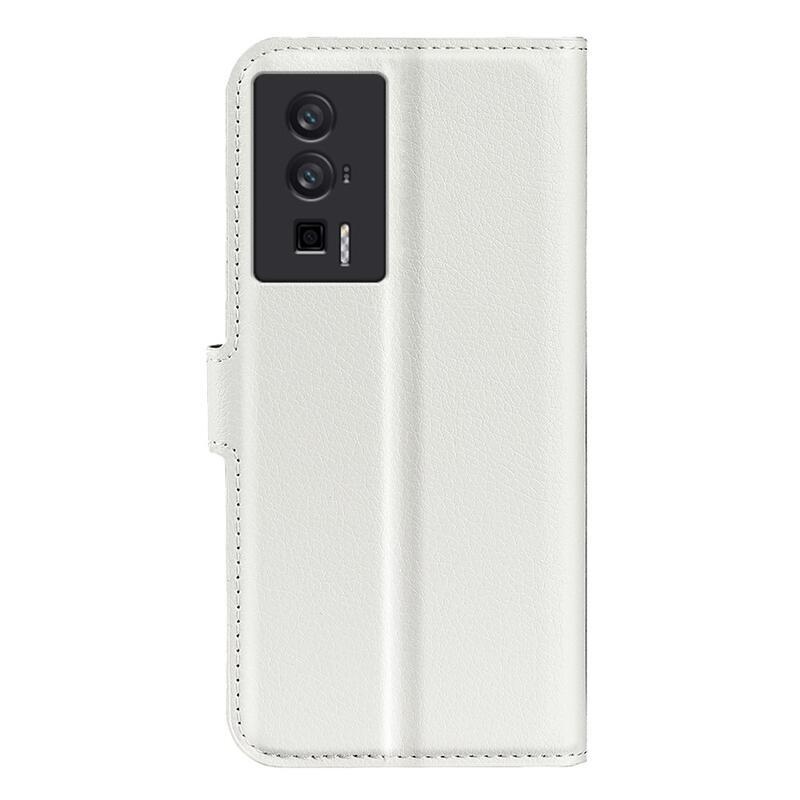 Litchi knížkové pouzdro na Xiaomi Poco F5 Pro - bílé