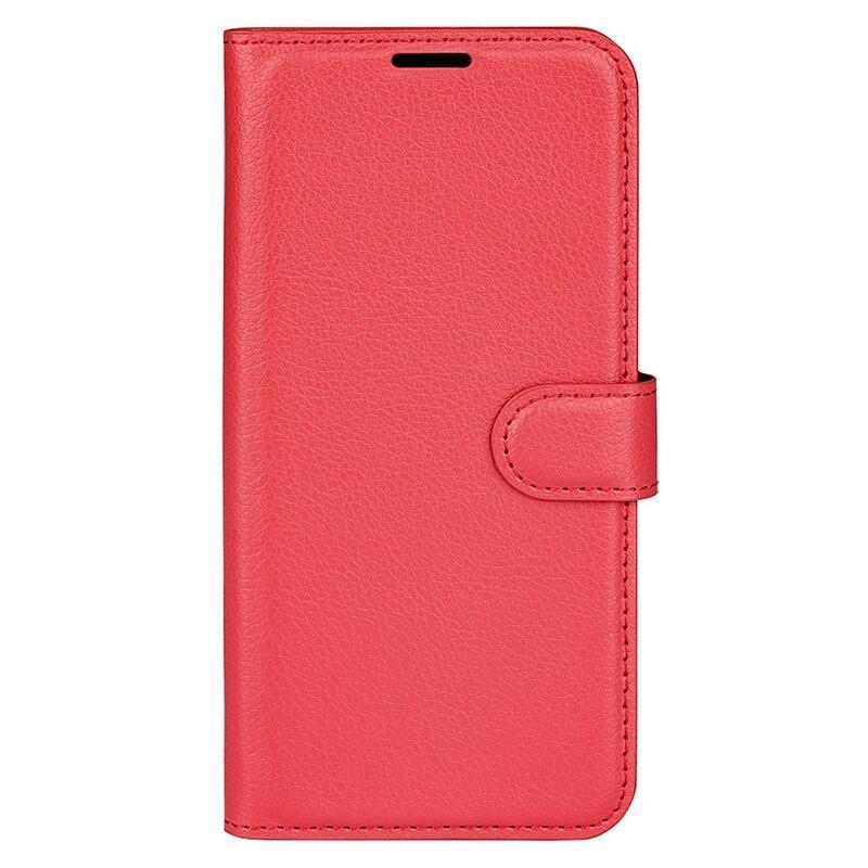 Litchi knížkové pouzdro na Xiaomi Redmi Note 12 5G/Poco X5 5G - červené