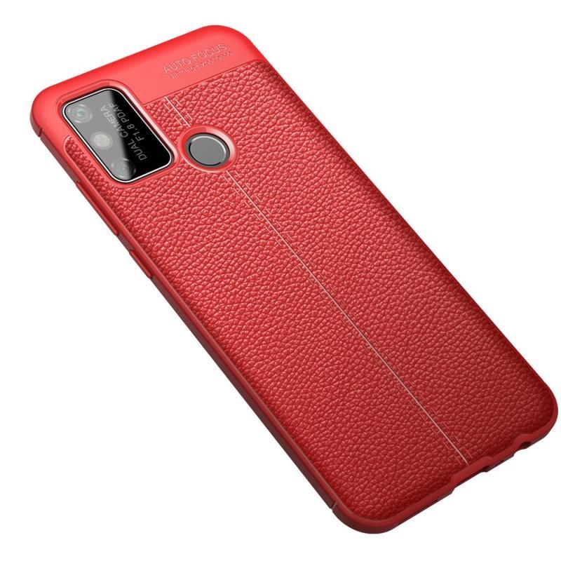 Litchi odolný gelový obal na mobil Honor 9A - červený