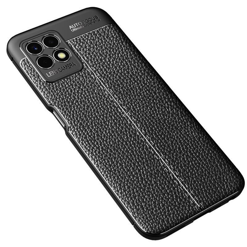 Litchi odolný gelový obal na mobil Realme 8i - černý