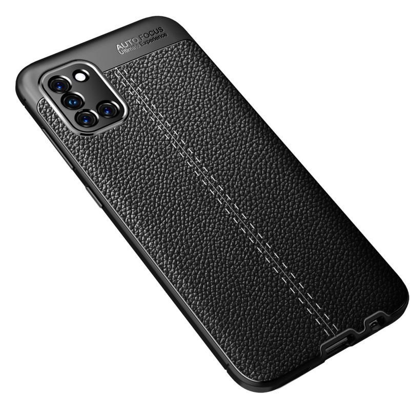 Litchi odolný gelový obal na mobil Samsung Galaxy A31 - černé