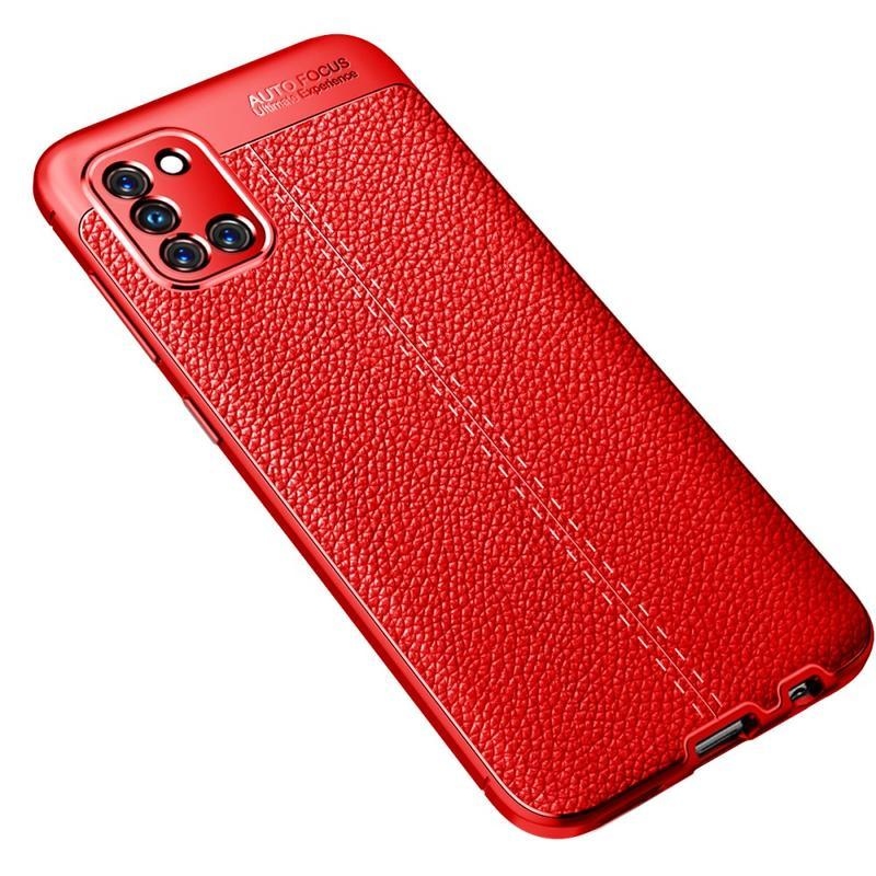 Litchi odolný gelový obal na mobil Samsung Galaxy A31 - červené