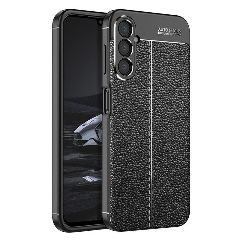 Litchi odolný gelový obal na Samsung Galaxy A14 4G/5G - černé