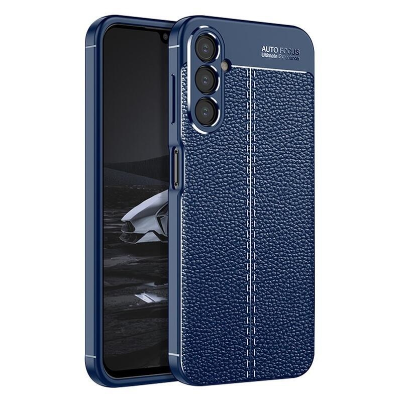 Litchi odolný gelový obal na Samsung Galaxy A14 4G/5G - modré