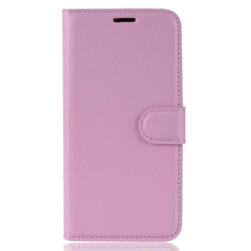 Litchi peněženkové pouzdro na Huawei P30 Pro - růžové