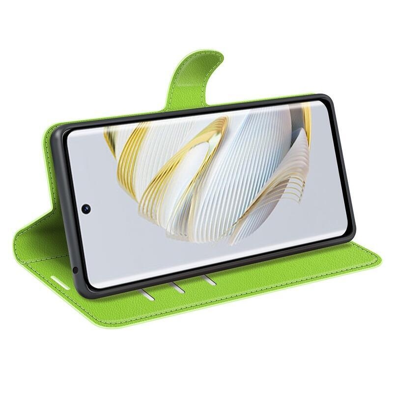 Litchi peněženkové pouzdro na mobil Huawei Nova 10 Pro - zelené
