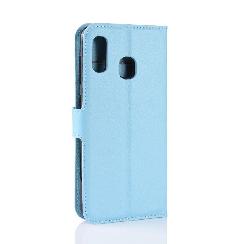 Litchi peněženkové pouzdro na mobil Samsung Galaxy A20e - modré