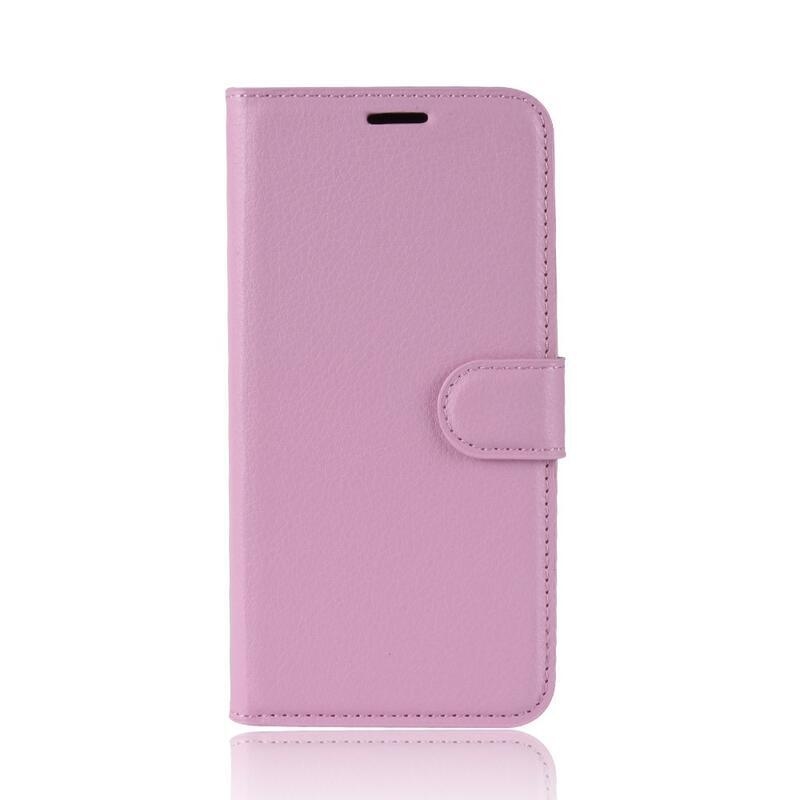 Litchi peněženkové pouzdro na mobil Samsung Galaxy A20e - růžové