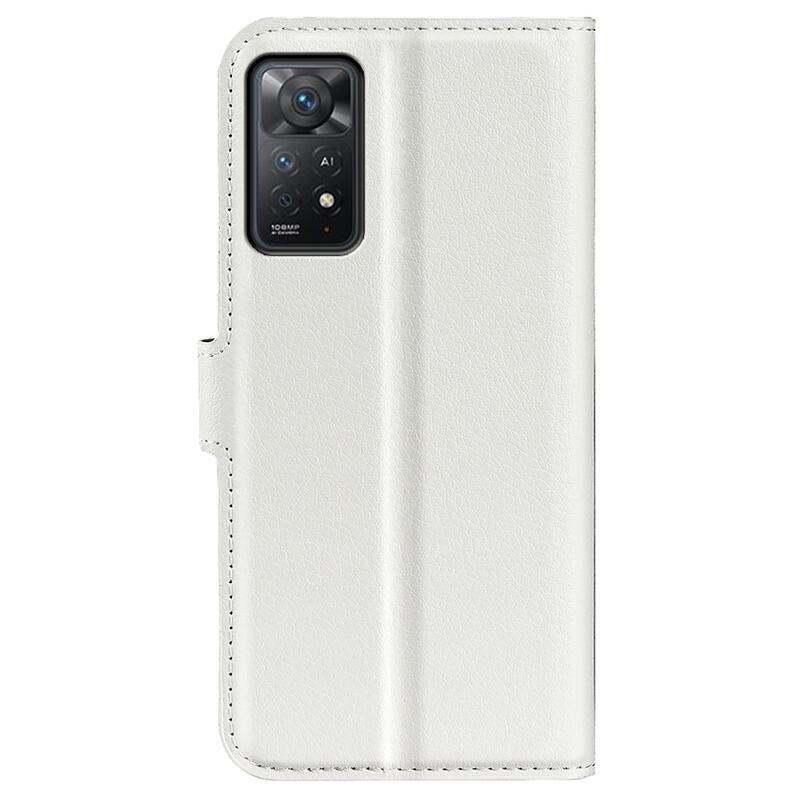 Litchi peněženkové pouzdro pro mobil Xiaomi Redmi Note 11 Pro 4G/5G - bílé