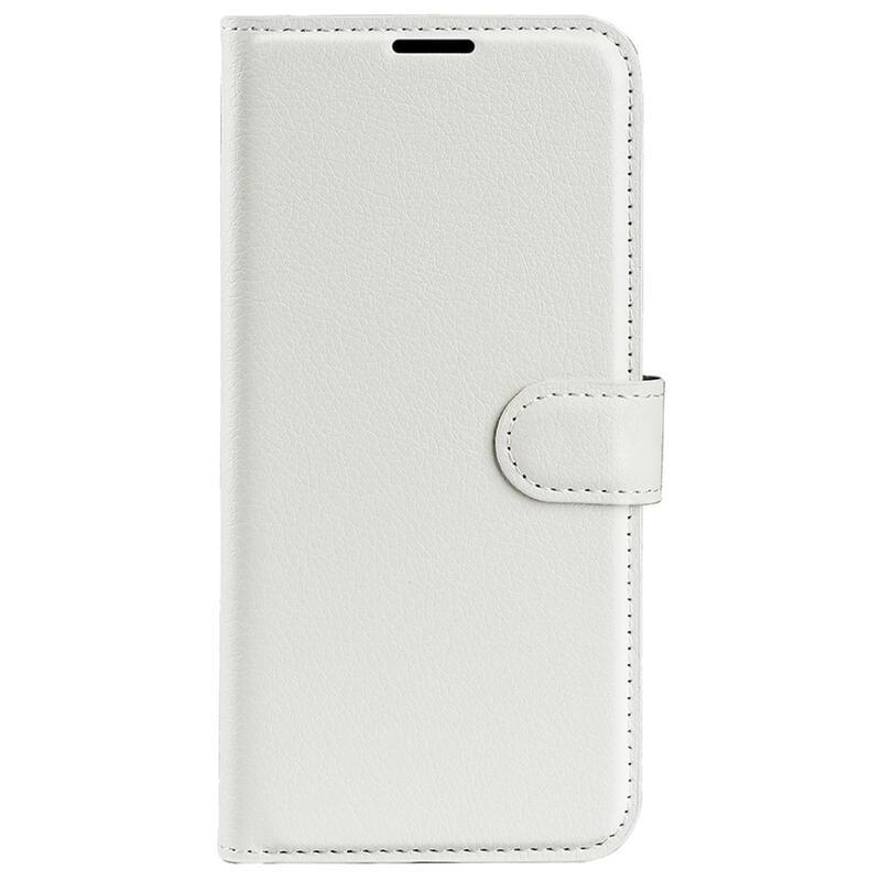 Litchi PU kožené peněženkové pouzdro na mobil Honor 70 5G - bílé
