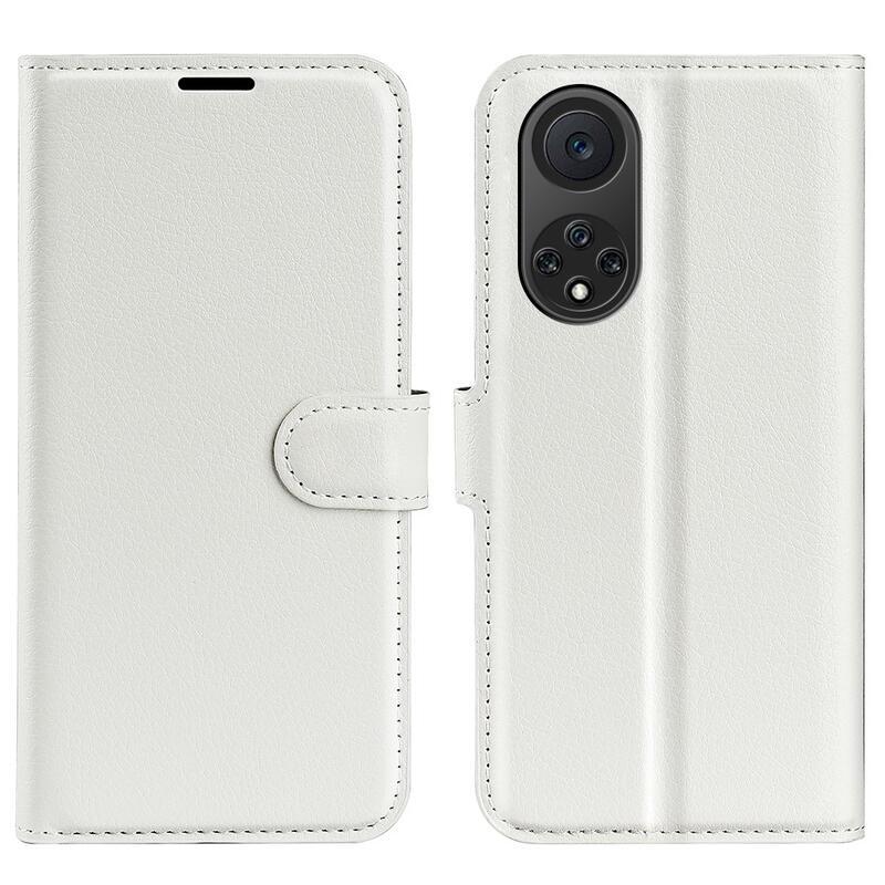 Litchi PU kožené peněženkové pouzdro na mobil Huawei Nova 9/Honor 50 - bílé