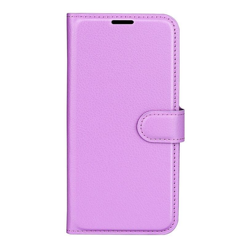Litchi PU kožené peněženkové pouzdro na mobil Huawei Nova 9/Honor 50 - fialové