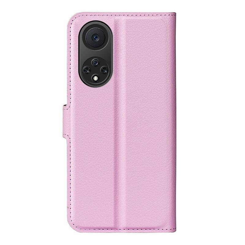 Litchi PU kožené peněženkové pouzdro na mobil Huawei Nova 9/Honor 50 - růžové