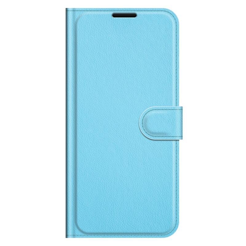 Litchi PU kožené peněženkové pouzdro na mobil Huawei Nova 9 SE - modré
