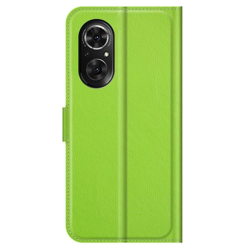 Litchi PU kožené peněženkové pouzdro na mobil Huawei Nova 9 SE - zelené