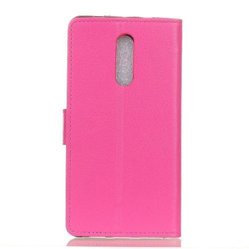 Litchi PU kožené peněženkové pouzdro na mobil Nokia 4.2 - rose