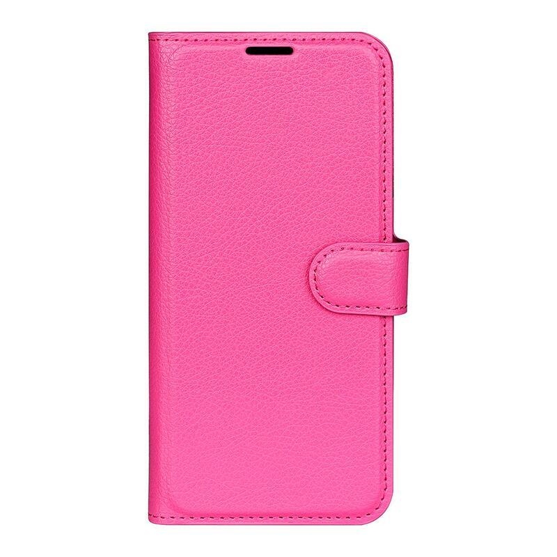 Litchi PU kožené peněženkové pouzdro na mobil Nokia G50 - rose