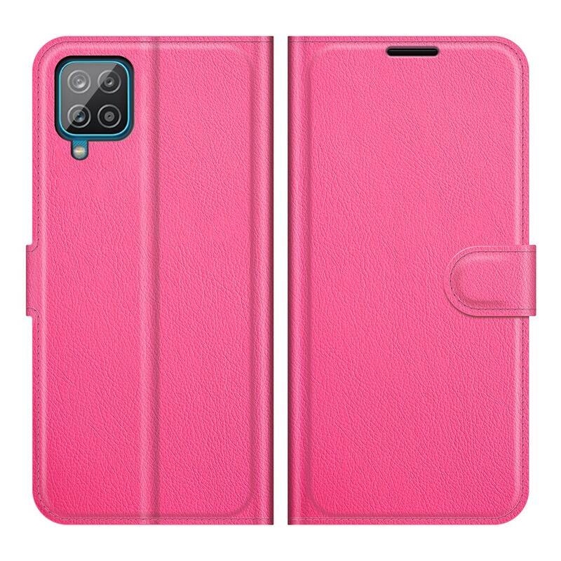Litchi PU kožené peněženkové pouzdro na mobil Samsung Galaxy A22 4G/M22 - rose
