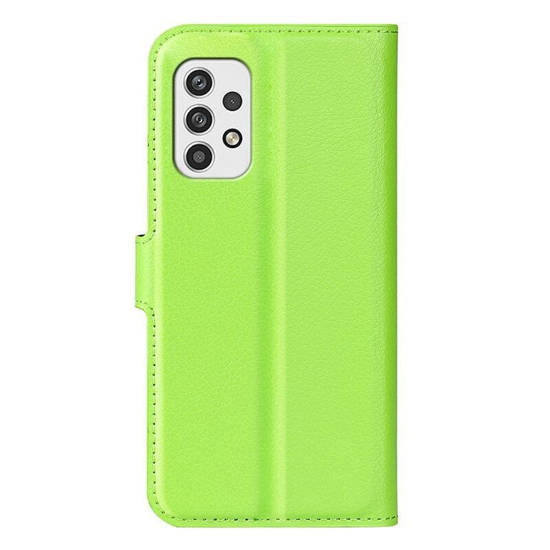 Litchi PU kožené peněženkové pouzdro na mobil Samsung Galaxy A23 4G/5G - zelené