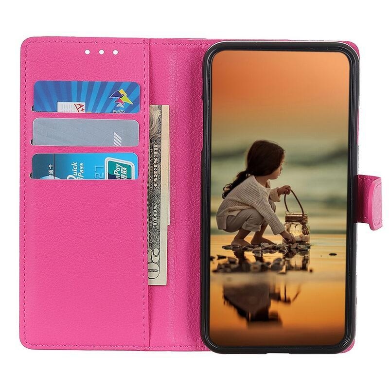 Litchi PU kožené peněženkové pouzdro na mobil Xiaomi Mi 11 Lite 4G/5G/11 Lite 5G NE - rose