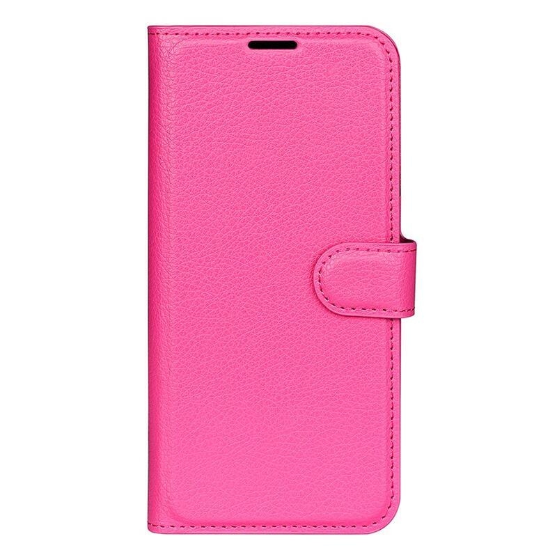 Litchi PU kožené peněženkové pouzdro na mobil Xiaomi Poco M4 Pro 4G - rose