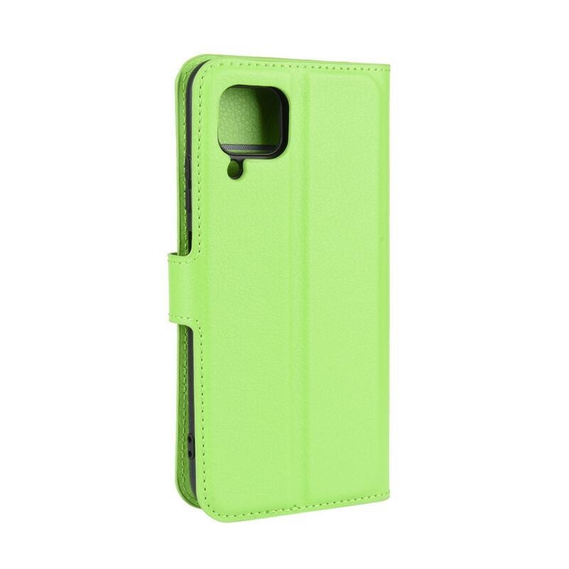 Litchi PU kožené peněženkové pouzdro pro mobil Huawei P40 Lite - zelené