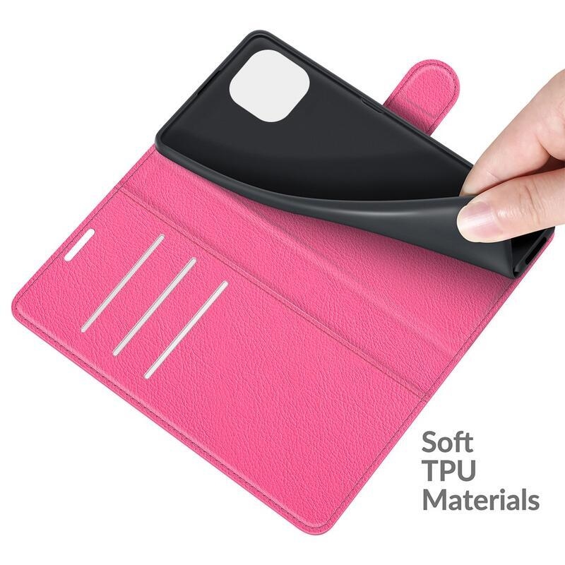 Litchi PU kožené peněženkové pouzdro pro mobilní telefon Xiaomi Mi 11 Lite 4G/5G/Mi 11 Lite 5G NE - rose
