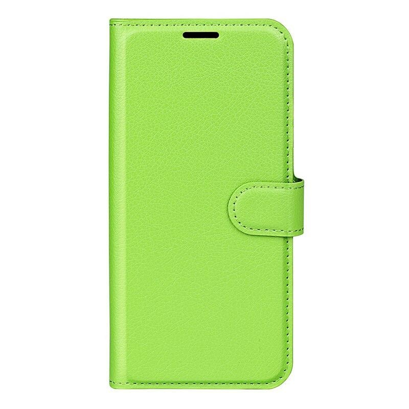 Litchi PU kožené peněženkové pouzdro pro telefon Samsung Galaxy M52 5G - zelené