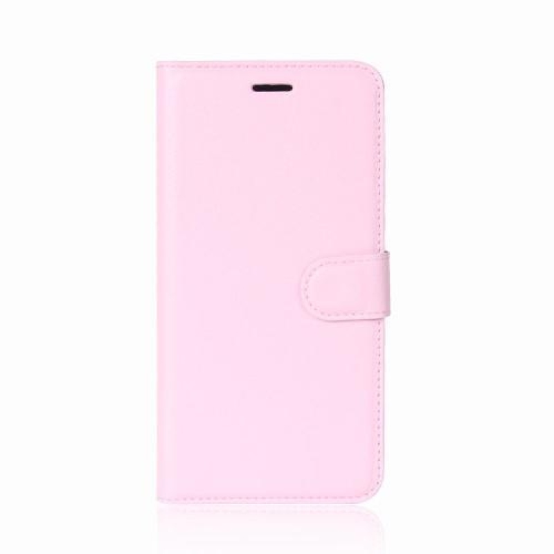 Litchi PU kožené pouzdro na mobil Huawei Mate 10 Lite - růžové