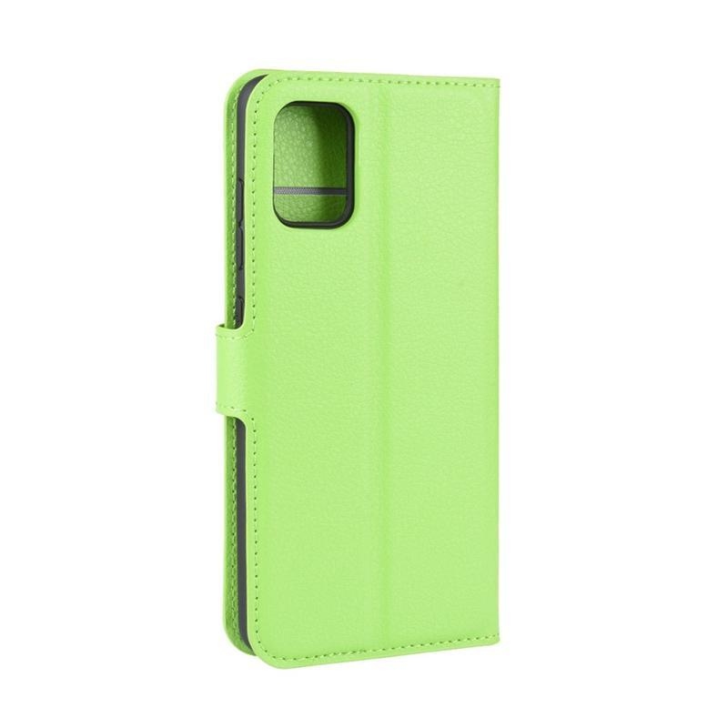 Litchi PU kožené pouzdro na mobil Samsung Galaxy A51 - zelené