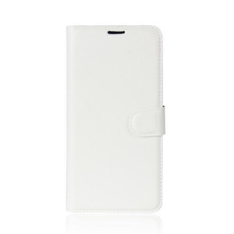 Litchi PU kožené pouzdro na Nokia 6.1 - bílé